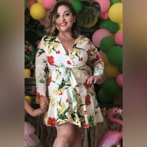 Floral Wrap Kids Dress